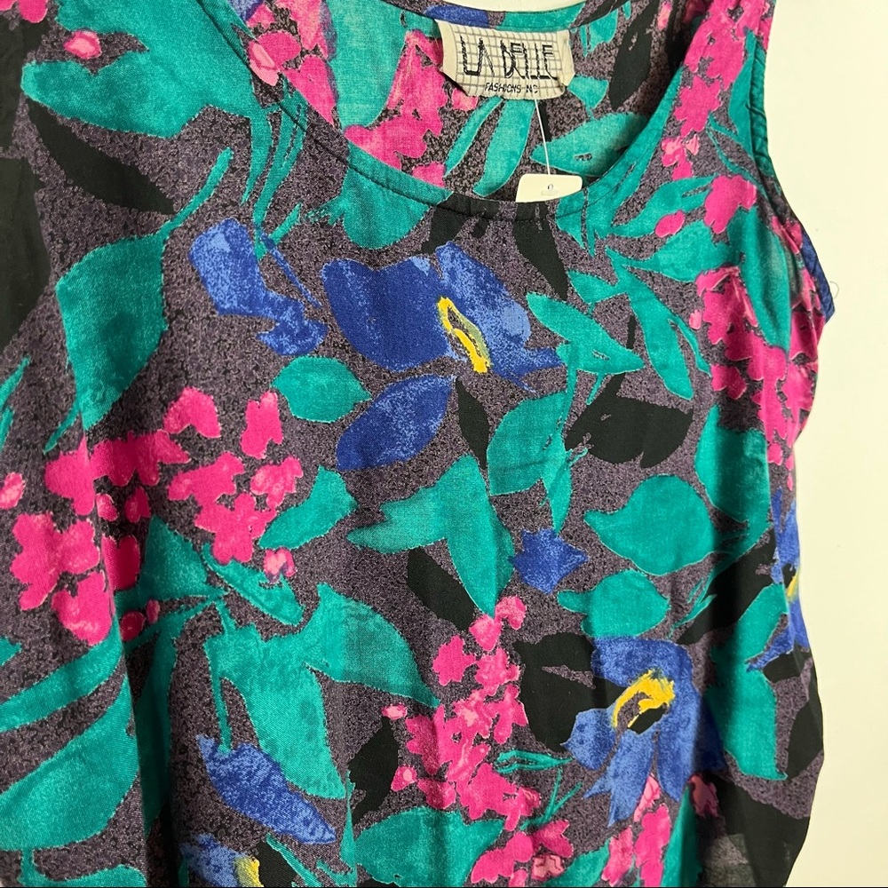 Vintage 80’s floral tank top - Picture 3 of 4